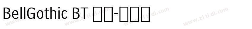 BellGothic BT 常规字体转换